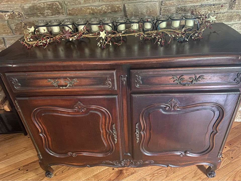 Antique French Buffet Cabinet Louis XV